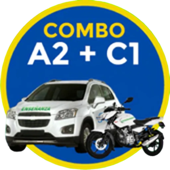 COMBO para Moto y Servicio Público Categoría A2 + C1